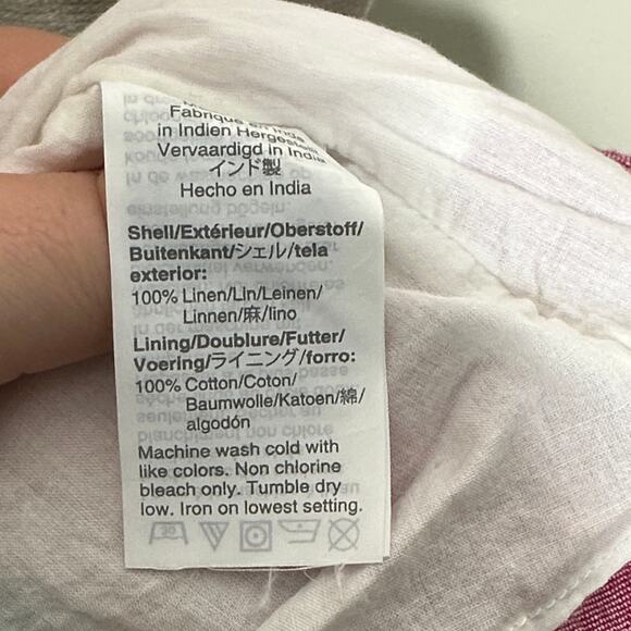 J. CREW Linen Button Up Midi Dress Mixed Stripe Sz 2 Multi {G38} - Picture 6 of 7